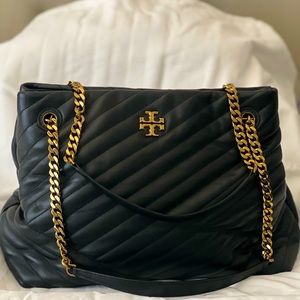 Tory Burch Kira Chevron Tote w/ Dusk Bag